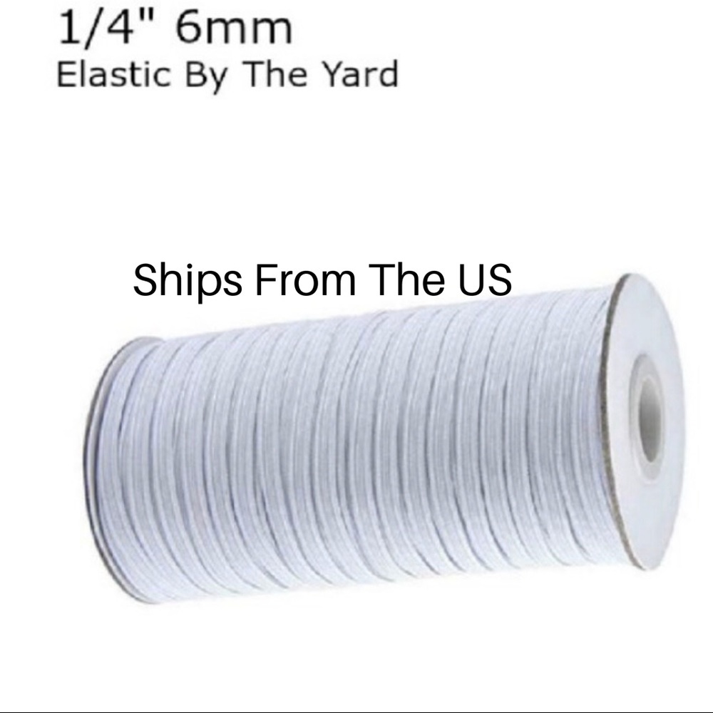 1/4” Elastic. Ready to ship from USA
